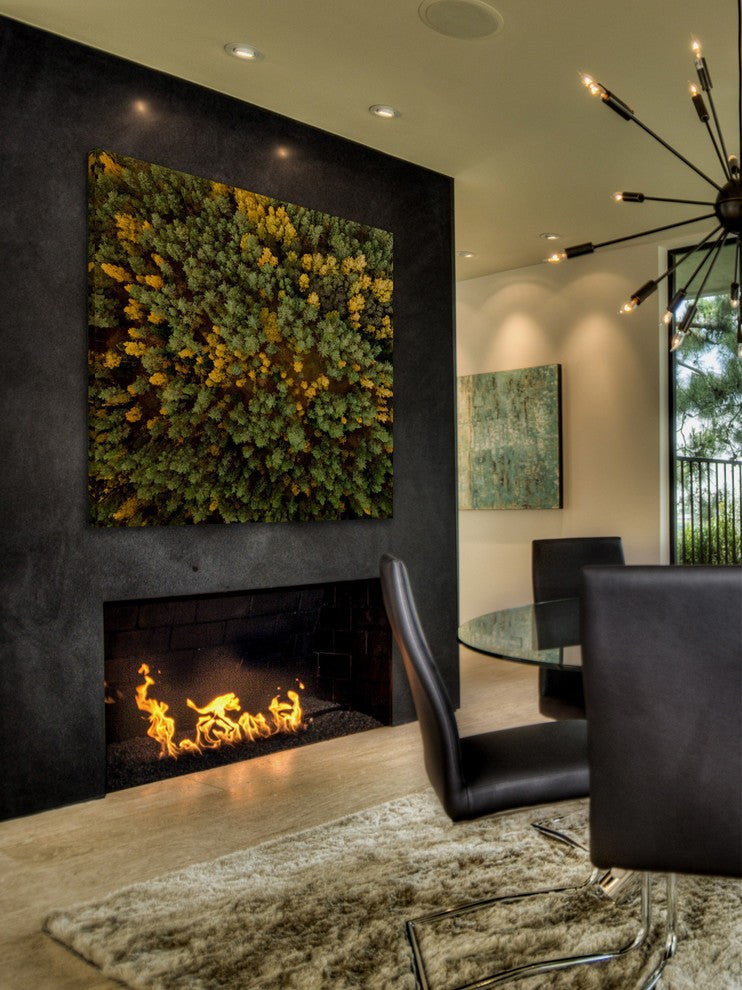 "Yellow and Green Trees" Print on Canvas by Karolis Janulis