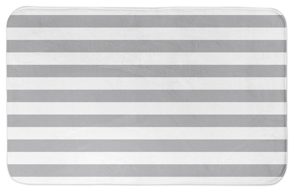 Gray Stripes 34x21 Bath Mat