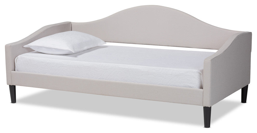 Selena Contemporary Fabric Upholstered Twin Daybed, Beige
