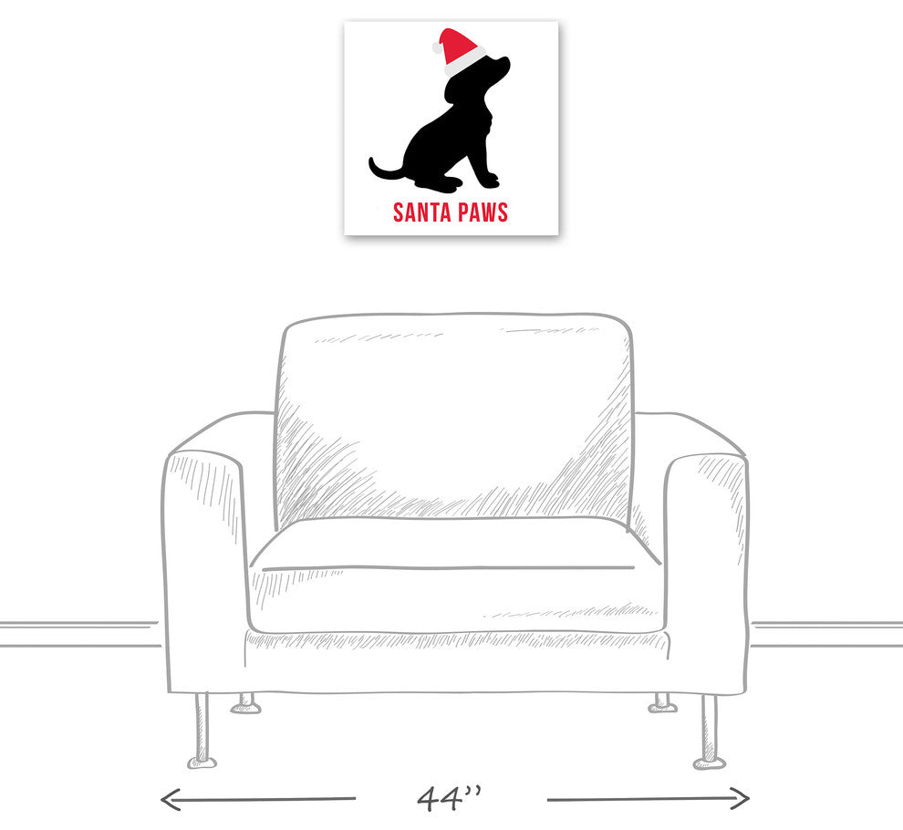 Santa Paws 16x16 Canvas Wall Art