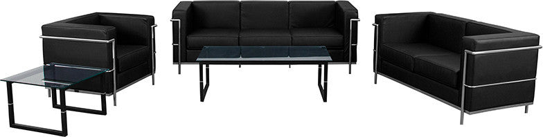 HERCULES Regal Series Reception Set in LeatherSoft, Black