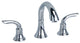 Eviva Friendy Widespread, 2 Handles Bathroom Faucet, Chrome