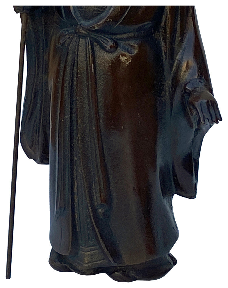 Vintage Handmade Bronze Metal Japanese Style Su Wu Figure Statue Hws2510