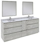 Formosa 84" Ash Floor Standing Double Sink Vanity Set, Faucet Fft1030ch