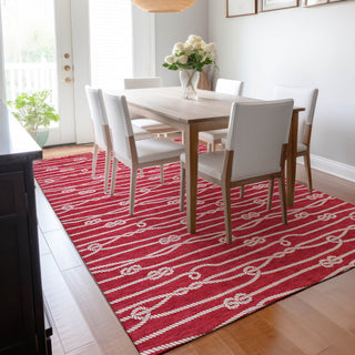Addison Premium Washable Mayfield AMF152 Red 8' x 10' Rug