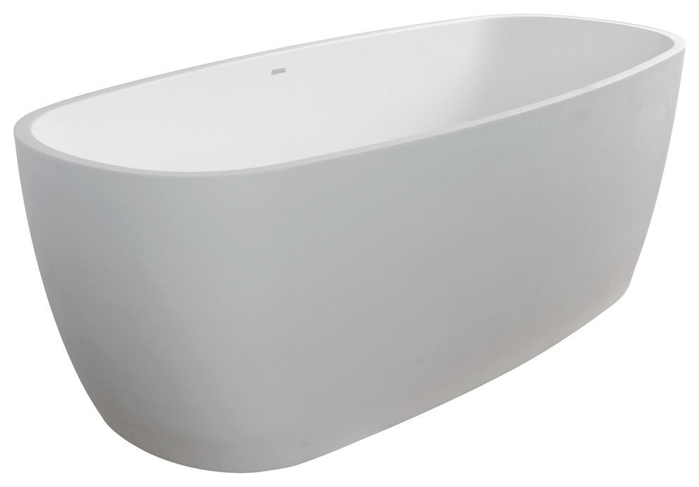 Lunar Freestanding Soaker Tub, Matte White