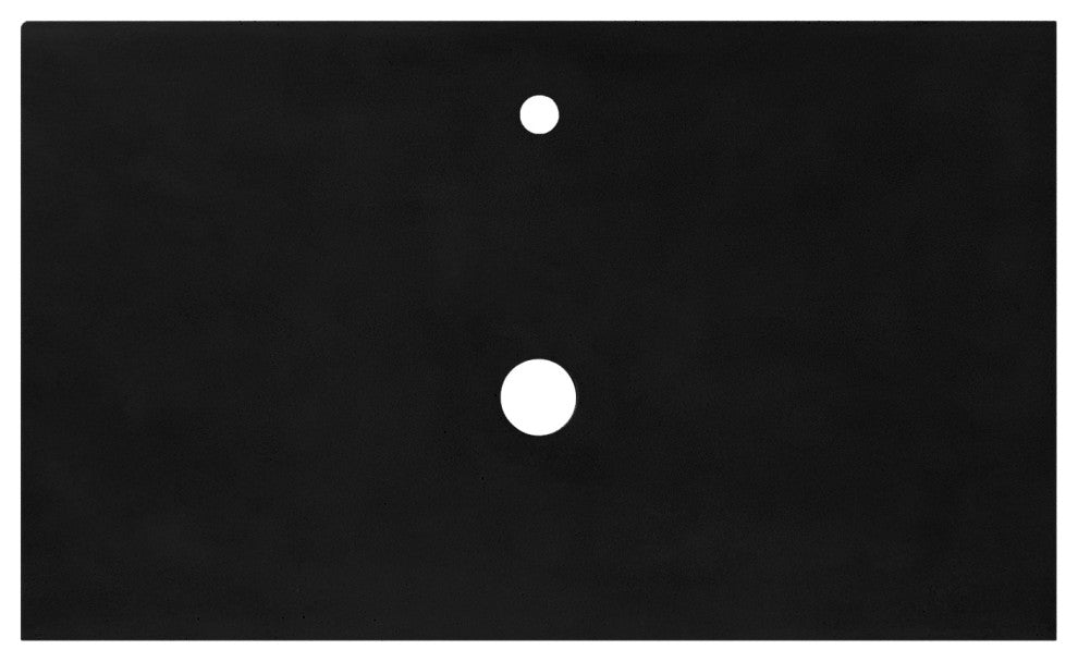 36" Native Stone Vanity Top in Charcoal- Vessel with Single Hole Cutout