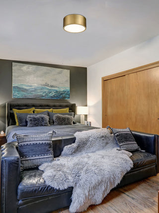 Z-Lite 2302F2 Harley 2 Light 12"W Flush Mount Drum Ceiling - Matte Black