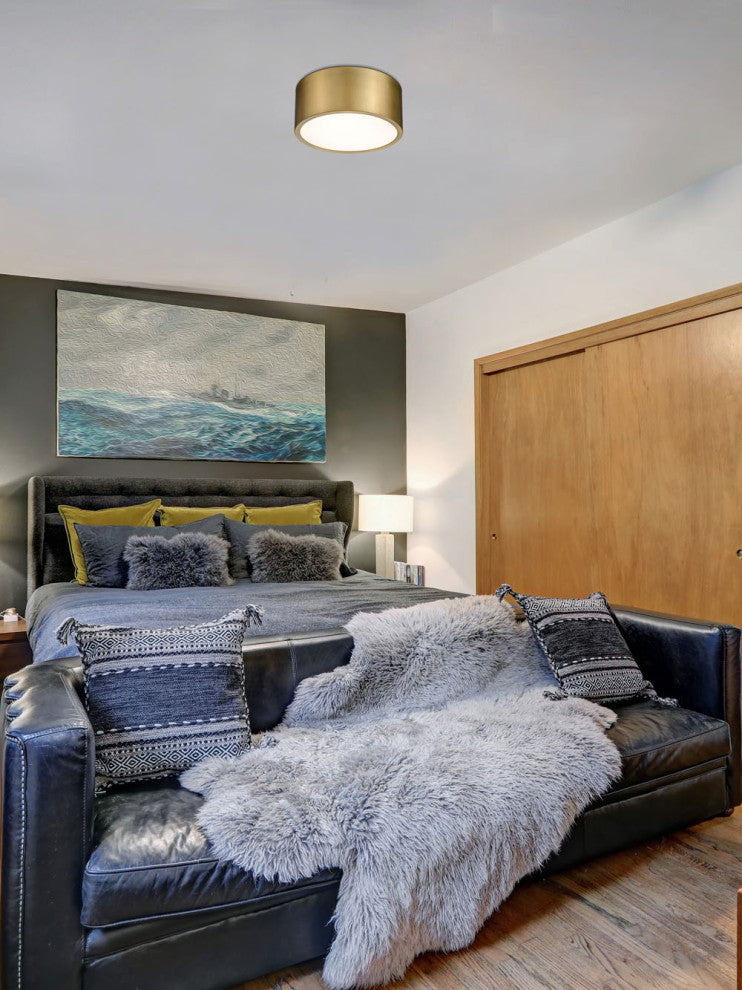 Z-Lite 2302F2 Harley 2 Light 12"W Flush Mount Drum Ceiling - Matte Black