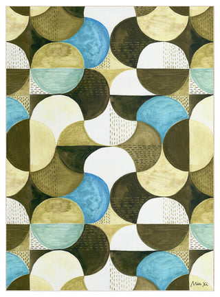 Geometric II Geometric Art Area Rug, 7.5'x10.3'