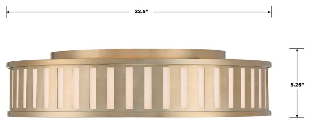 Crystorama Lighting Group KEN-8305 Kendal 4 Light 23"W Flush - Polished Nickel