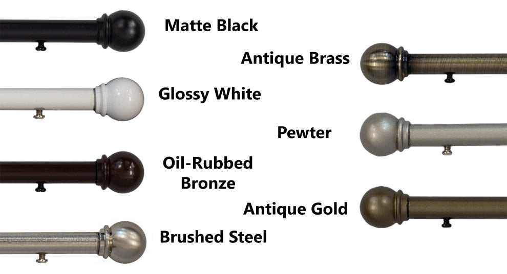 Swing Arm Rod, 1/2", 14"-24", Antique Gold, Set of 2