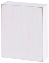 Tabletop Plaque Ask Seek Knock White 3x4