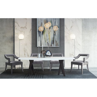 Tiffany Grey Velvet Chair - Grey