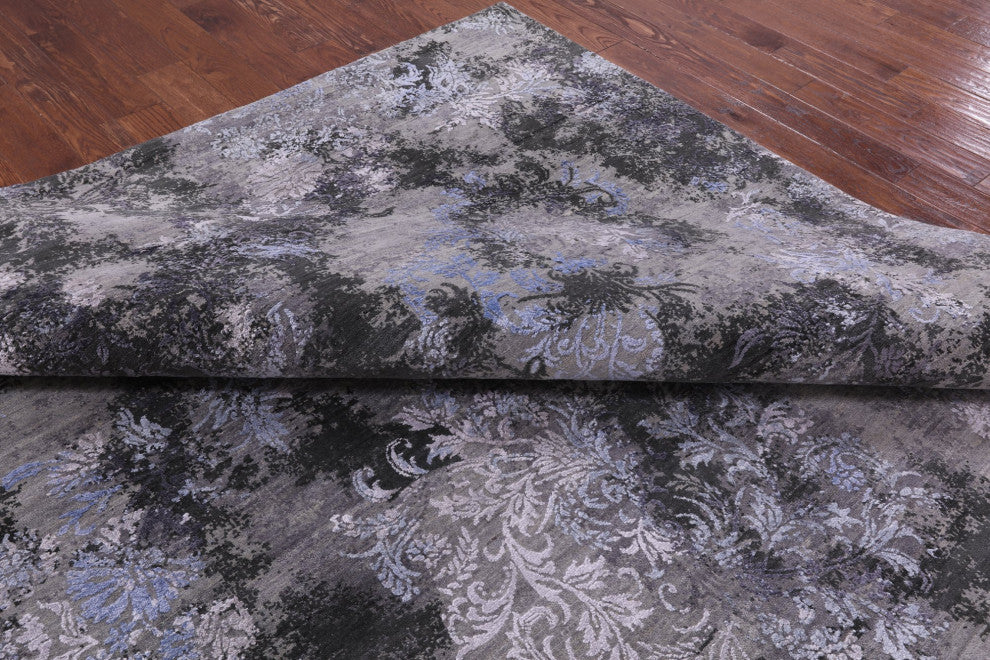 Modern Handmade Wool and Silk Rug 9' 11" X 14' 3" Q7077