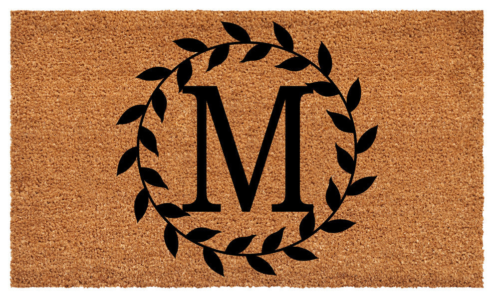 Calloway Mills Laurel Wreath Doormat, Letter M