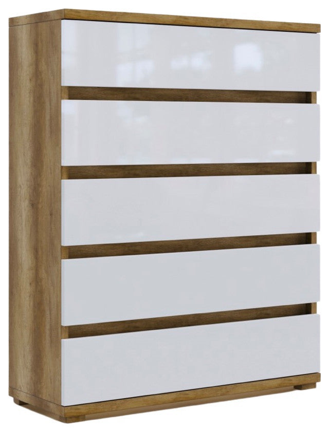 LIDA Dresser, Oak Country/White Gloss