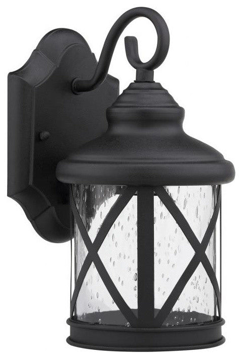 CHLOE Lighting MILANIA ADORA Transitional 1 Light Black Outdoor WallSconce 11" H
