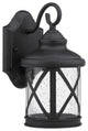 CHLOE Lighting MILANIA ADORA Transitional 1 Light Black Outdoor WallSconce 11" H