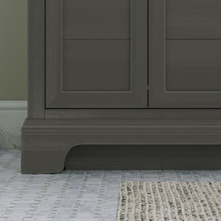 The Thalia Bathroom Vanity, Silver Gray, 54", Double Sink, Freestanding