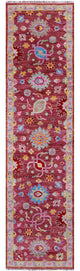 Runner Turkish Oushak Handmade Wool Rug 2' 6" X 10' 4" - Q15494