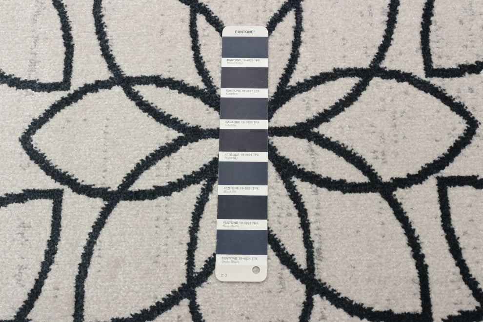 Aqua Terali Area Rug, Ivory, 2'6"x8'