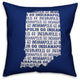 Blue Indiana Go Team 16x16 Spun Poly Pillow
