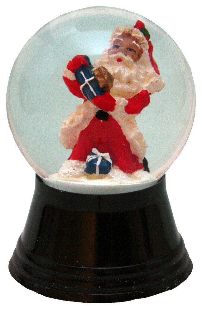 Perzy Snowglobe- Small Santa With Gift