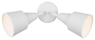 2-Light Adjustable Swivel Flood Light, White