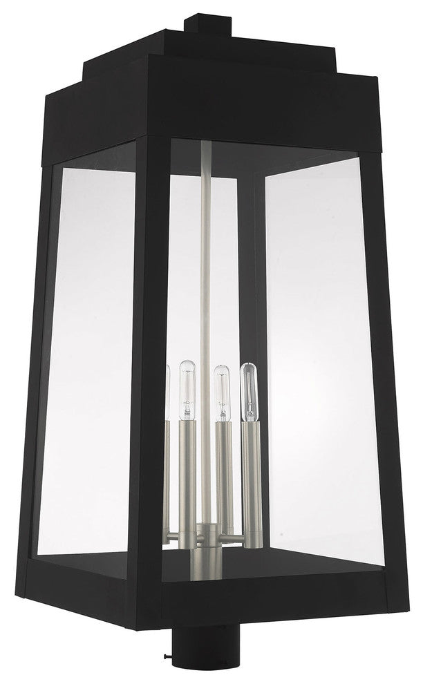 Transitional Black Outdoor Post Top Lantern