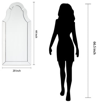 Elegant Beveled Rectangular Wall Mirror, Vanity, Bedroom Mirror, 20"x44"