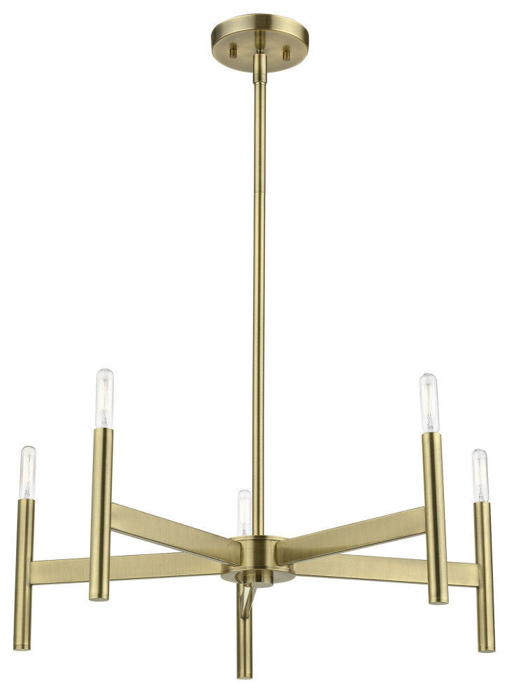 Livex Lighting Antique Brass 5-Light Chandelier
