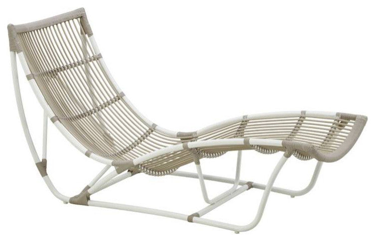 Michelangelo Outdoor Chaise Lounge, Dove White