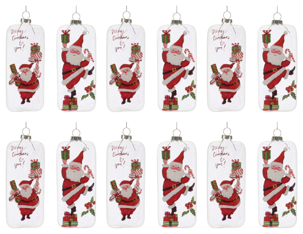 Whimsical Santa Ornament, 12-Piece Set