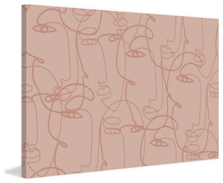 "Mirror Faces" Painting Print on Wrapped Canvas, 12x8