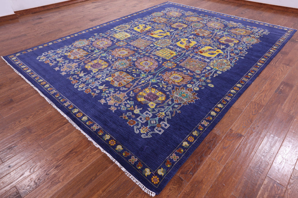 9' 3" X 12' 3" Persian Tabriz Handmade Wool Rug - Q15453