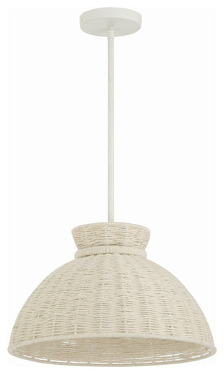 Crystorama Lighting Group RES-10520 Reese 16"W Pendant - Matte White