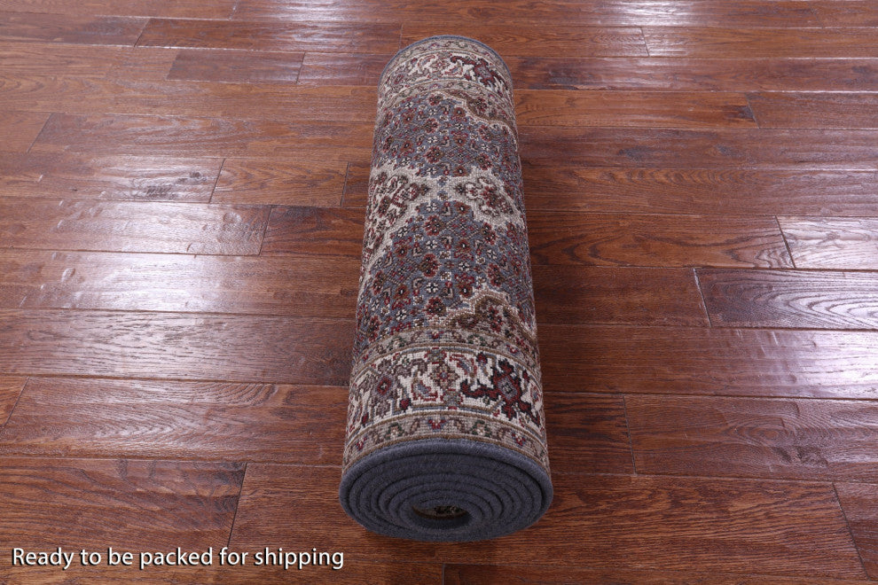 Wool & Silk Persian Tabriz Handmade Runner Rug 2' 8" X 12' 4" - Q13032