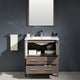 Torino 30" Gray Oak Modern Bathroom Vanity With Integrated Sink, FFT3811CH
