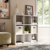 Solid Wood 9 Cube Storage Organizer, White