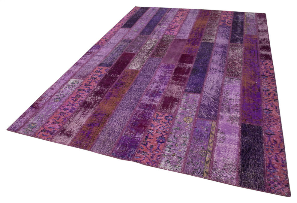 Rug N Carpet - Handwoven Oriental 6' 9" x 10' 0" Boho Patchwork Area Rug