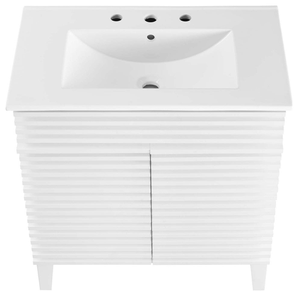 Render 30" Bathroom Vanity Cabinet, White White
