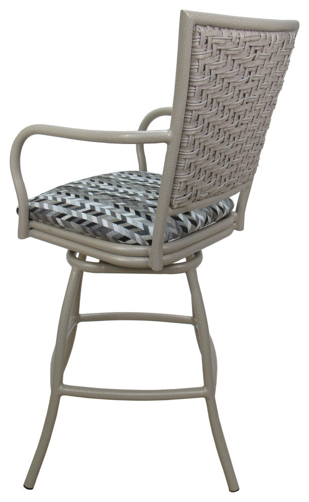 Indoor Erin Counter or Bar Stool, Beige Frame, Simi Soft Gray, Beige, 30"