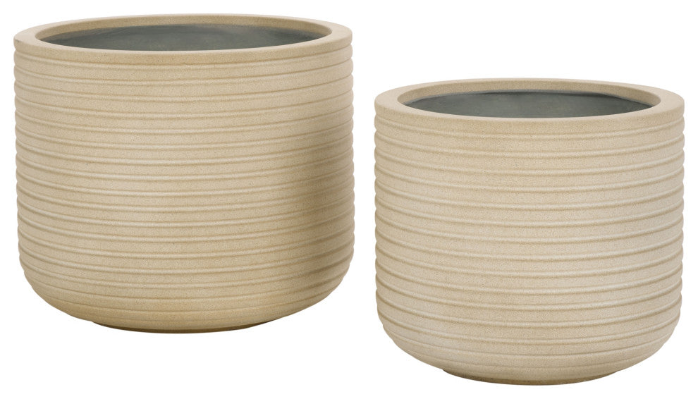 Safavieh Indoor-Outdoor Nardo Planter Pot, Set of 2, Beige