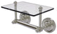 Prestige Regal Two Post Toilet Tissue Holder with Glass Shelf, Satin Nickel
