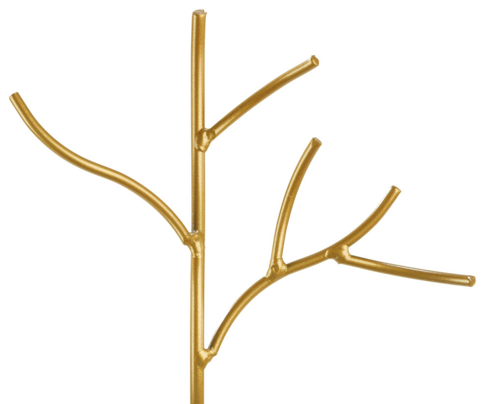 36"H Metal Ornament Tree, Gold