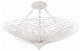 Crystorama Doral 6 Light Matte White Semi Flush Mount