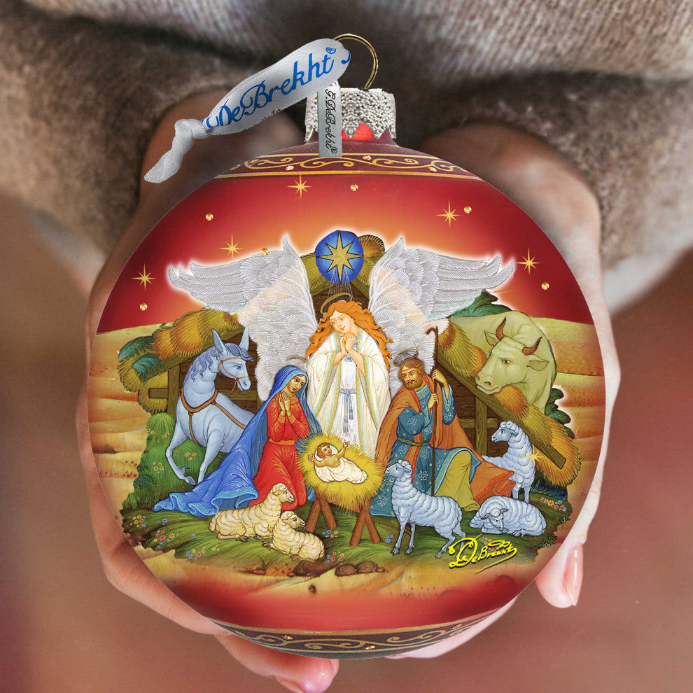 Guarding Light Nativity Glass Ornament Limited Edition