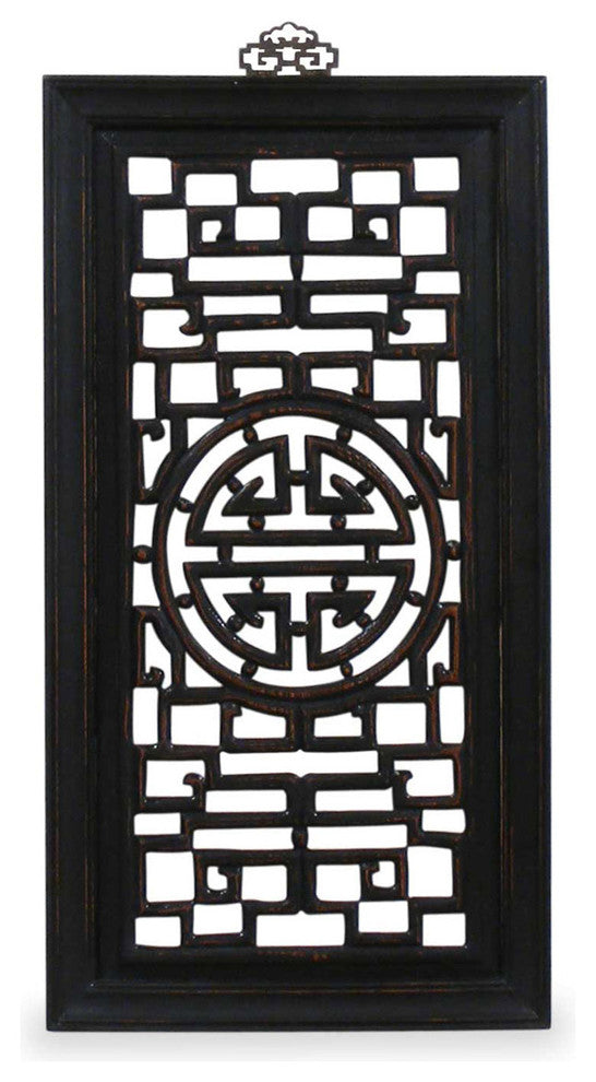 Elmwood Longevity Wall Plaque, Distressed Black