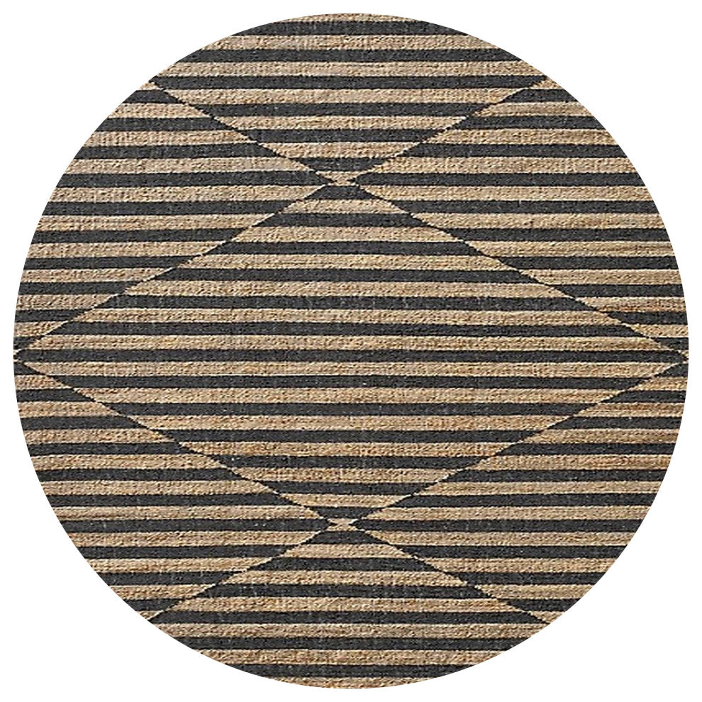 Ahgly Company Indoor Round Mid-Century Modern Area Rugs, 4' Round